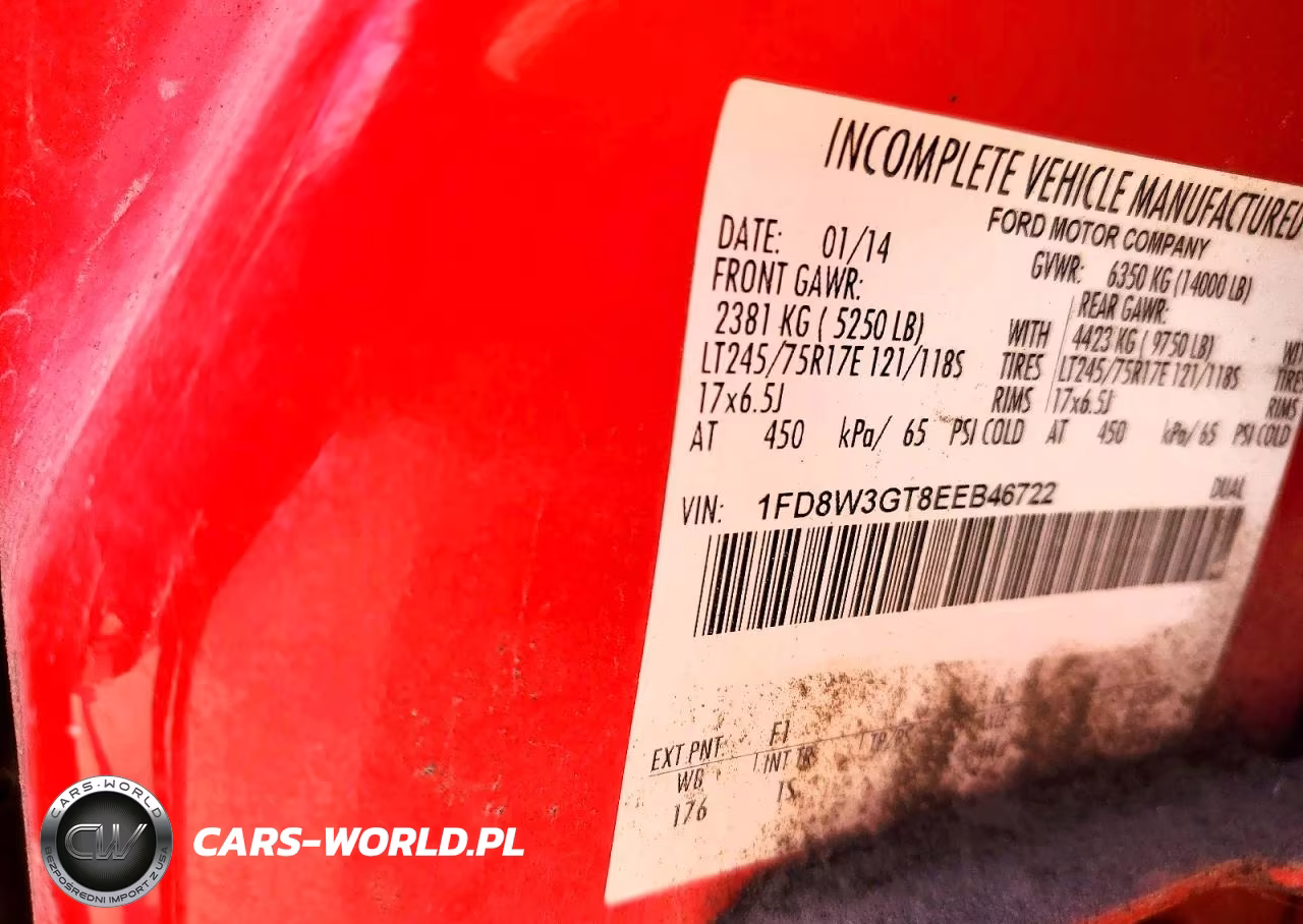 2014 Ford F350 Super Duty VIN:1FD8W3GT8EEB46722 - 13