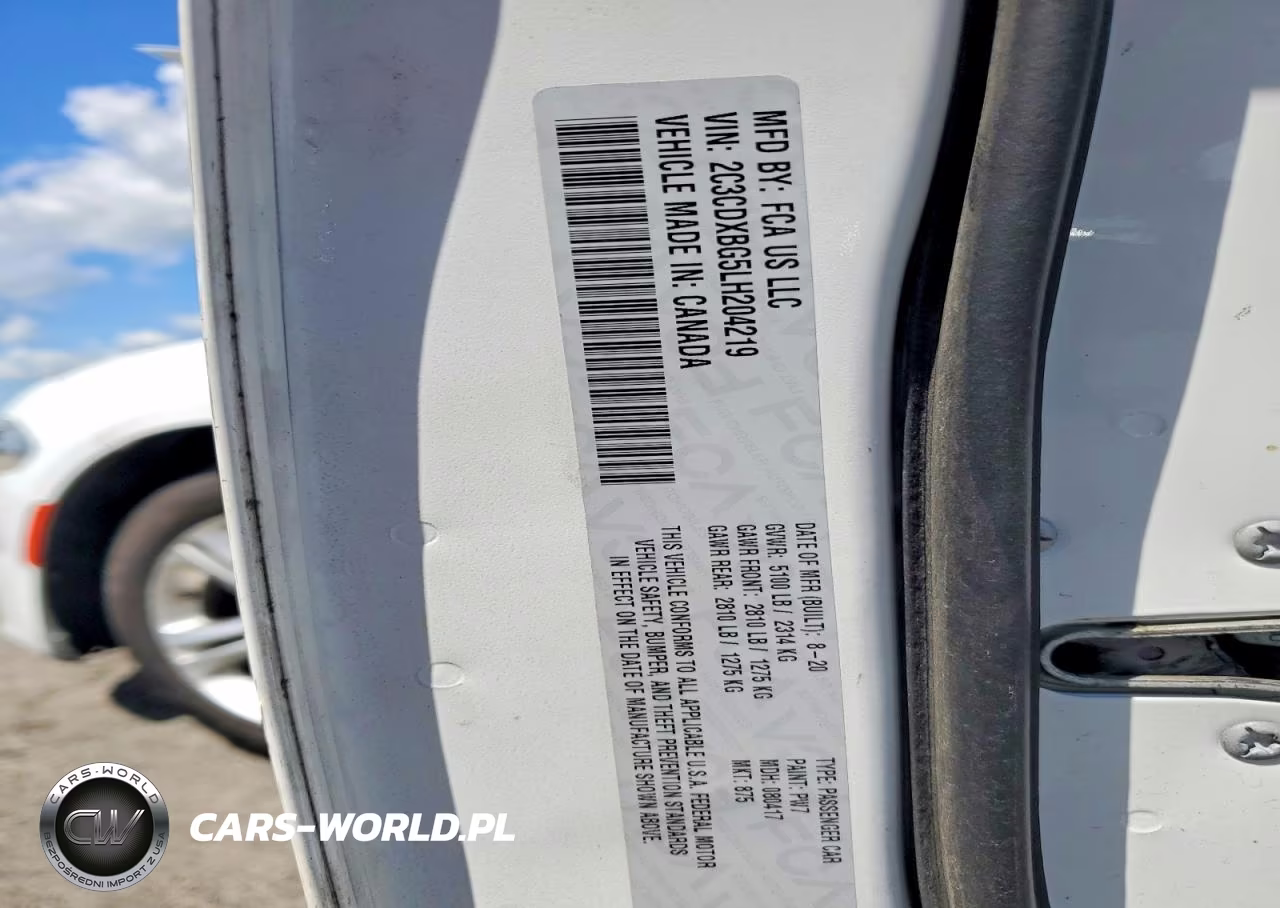 2020 Dodge Charger Sxt VIN:2C3CDXBG5LH204219 - 12