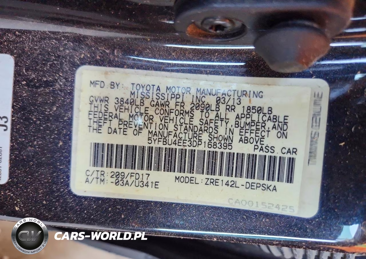 2013 Toyota Corolla S VIN:5YFBU4EE3DP168395 - 12