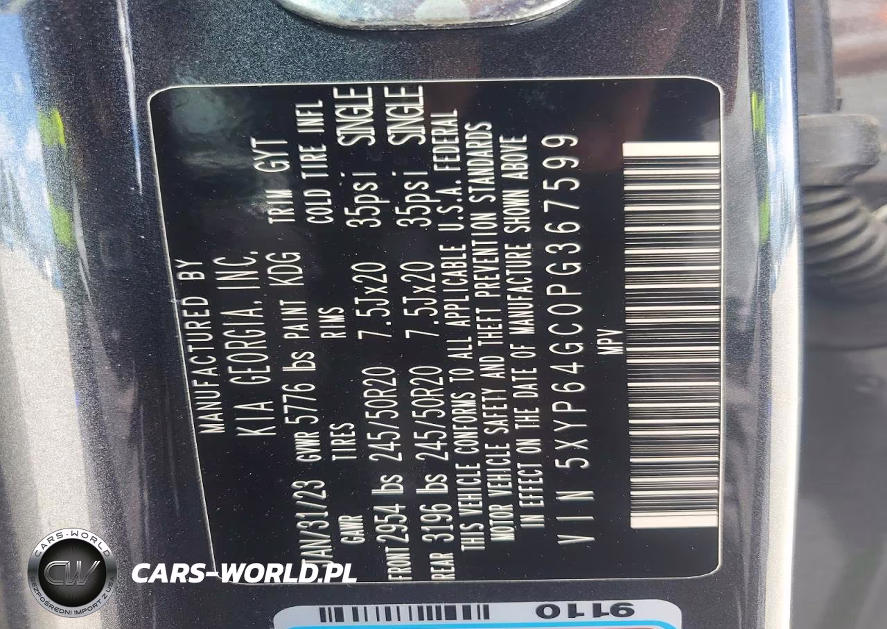 2023 Kia Telluride S VIN:5XYP64GC0PG367599 - 14