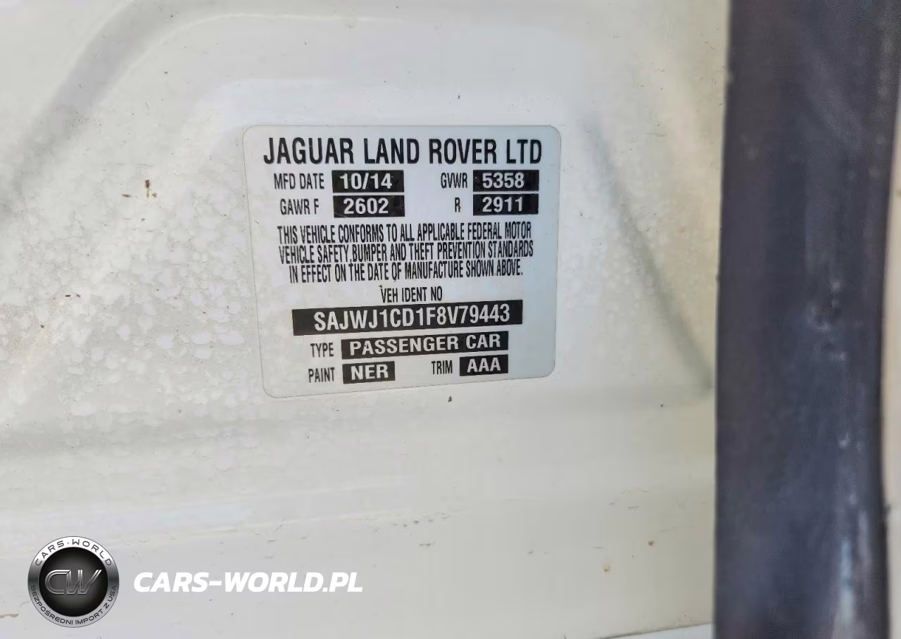 2015 Jaguar Xj VIN:SAJWJ1CD1F8V79443 - 12