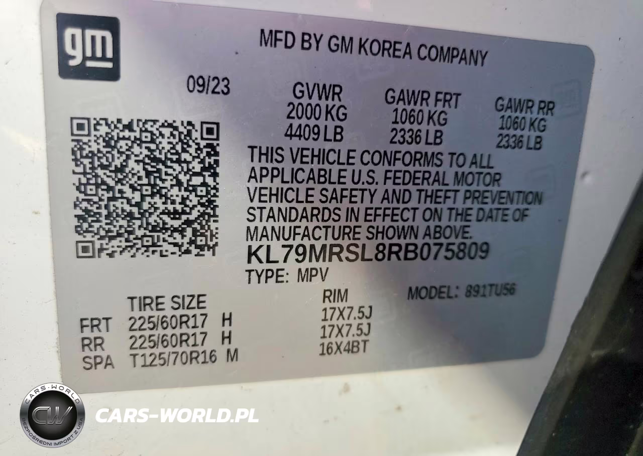 2024 Chevrolet Trailblazer Lt VIN:KL79MRSL8RB075809 - 13