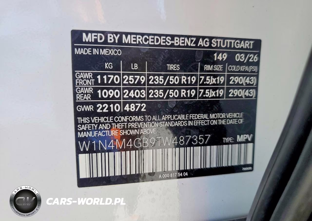2026 Mercedes-Benz Glb 250 VIN:W1N4M4GB9TW487357 - 14