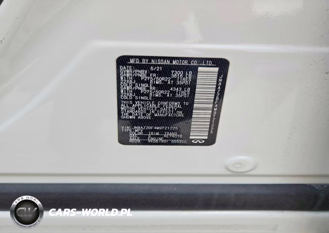 2021 Infiniti Qx80 Sensory VIN:JN8AZ2BF4M9721225 - 13