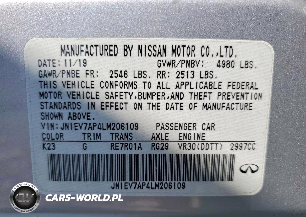 2020 Infiniti Q50 3.0T Luxe VIN:JN1EV7AP4LM206109 - 13