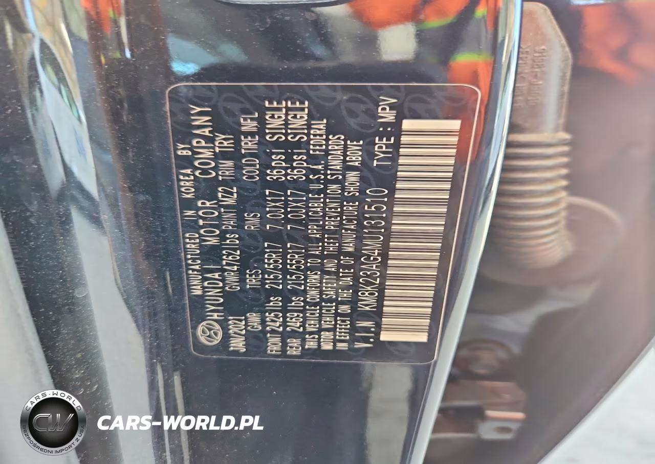 2021 Hyundai Kona Sel VIN:KM8K23AG4MU131510 - 12