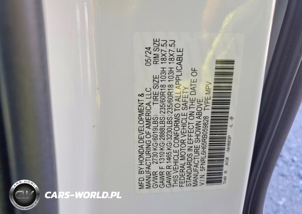 2024 Honda Odyssey Exl VIN:5FNRL6H65RB059828 - 14