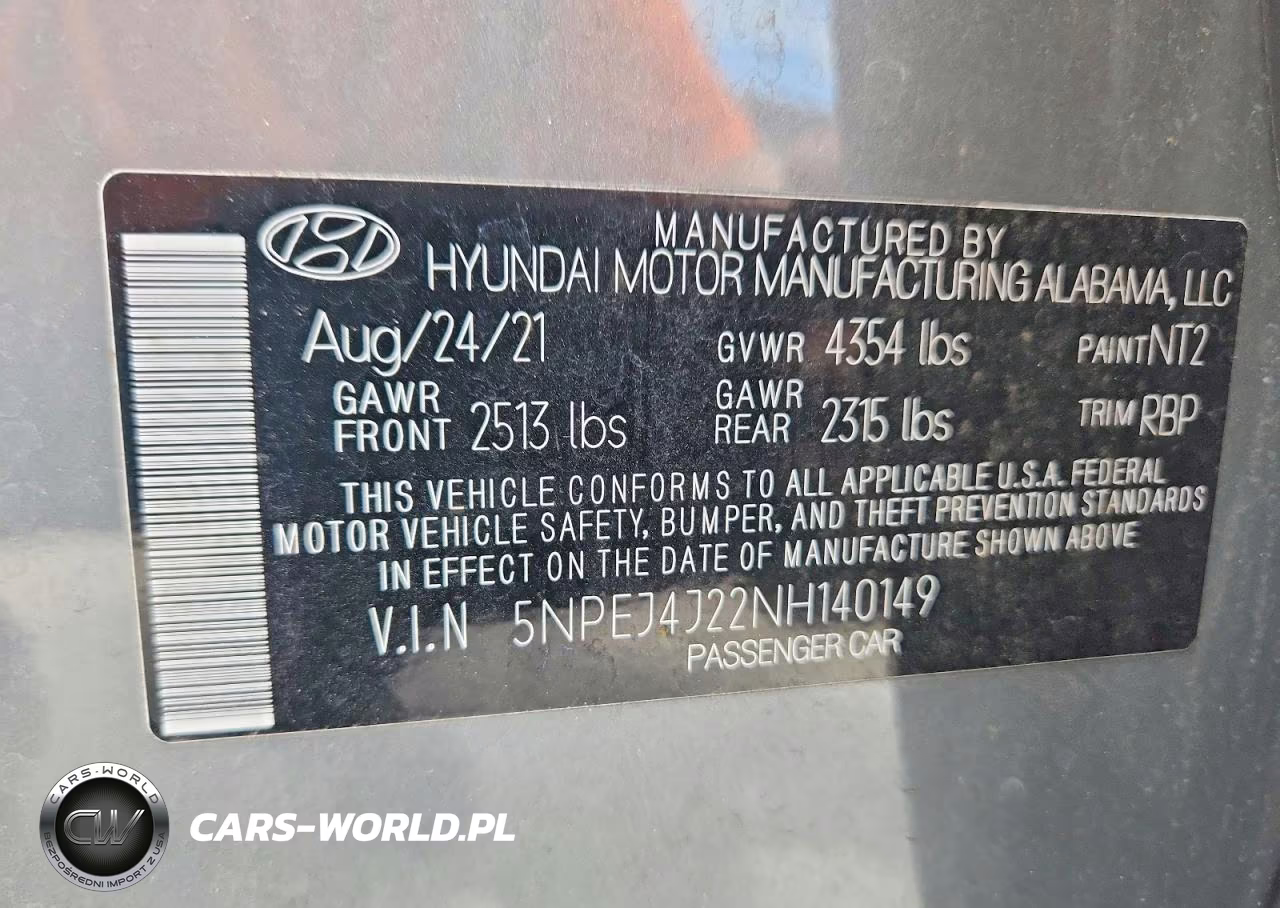 2022 Hyundai Sonata Sel Plus VIN:5NPEJ4J22NH140149 - 13