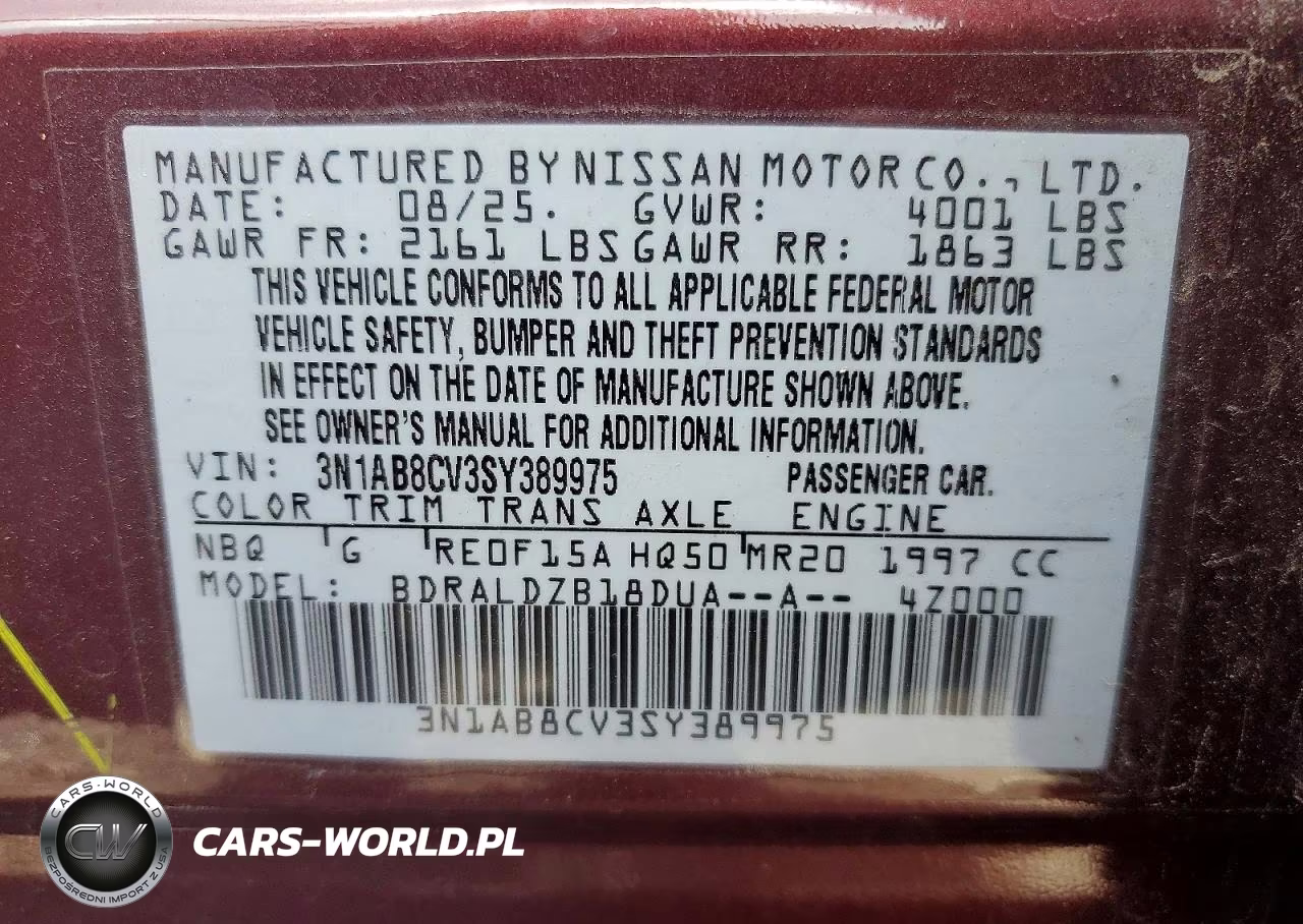 2025 Nissan Sentra Sv VIN:3N1AB8CV3SY389975 - 12