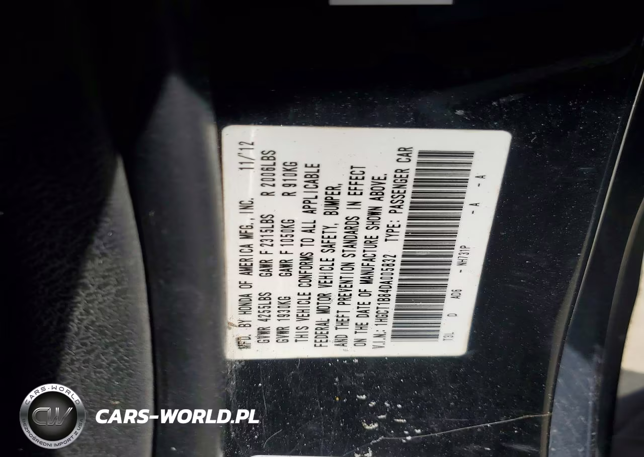2013 Honda Accord Exl VIN:1HGCT1B84DA005832 - 13