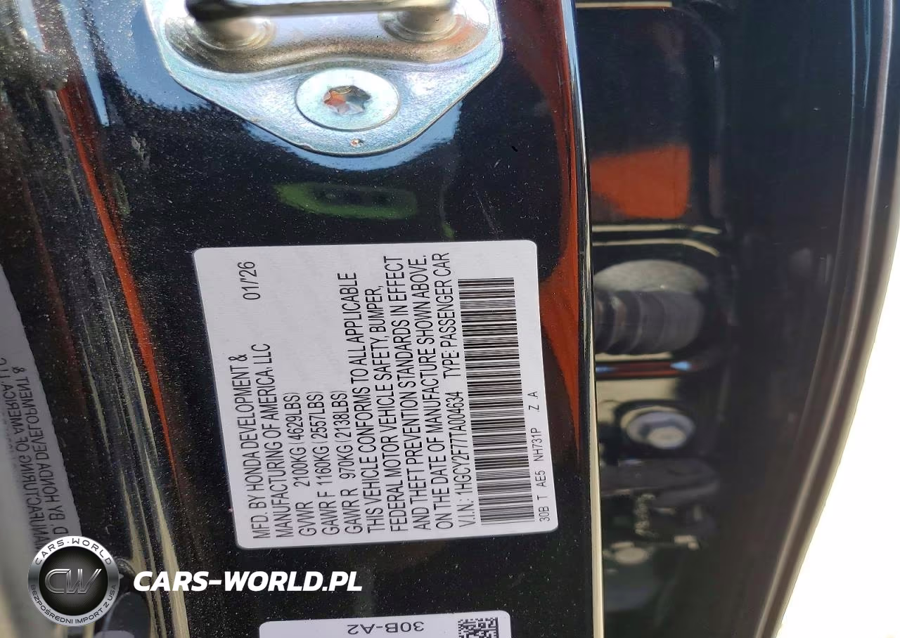2026 Honda Accord Hybrid Sport-L VIN:1HGCY2F77TA004634 - 12