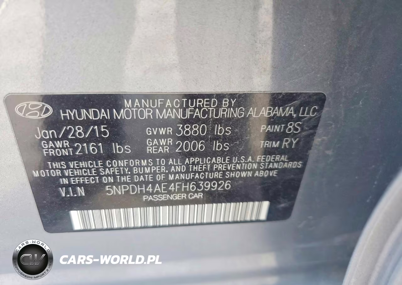 2015 Hyundai Elantra Se VIN:5NPDH4AE4FH639926 - 12