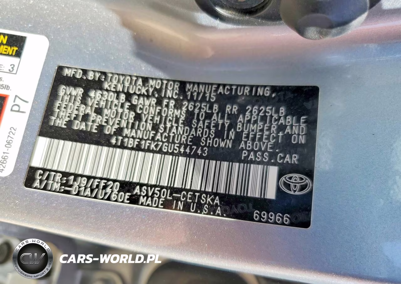 2016 Toyota Camry Se VIN:4T1BF1FK7GU544743 - 12