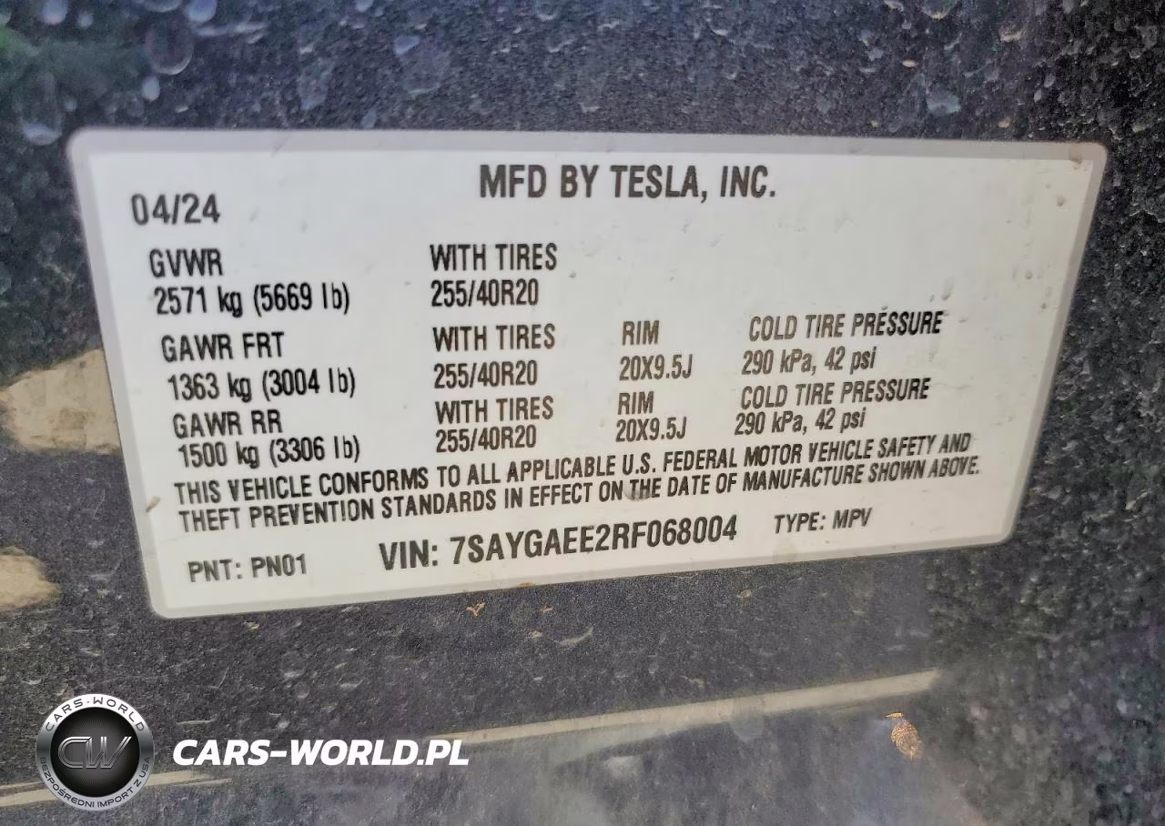 2024 Tesla Model Y VIN:7SAYGAEE2RF068004 - 12