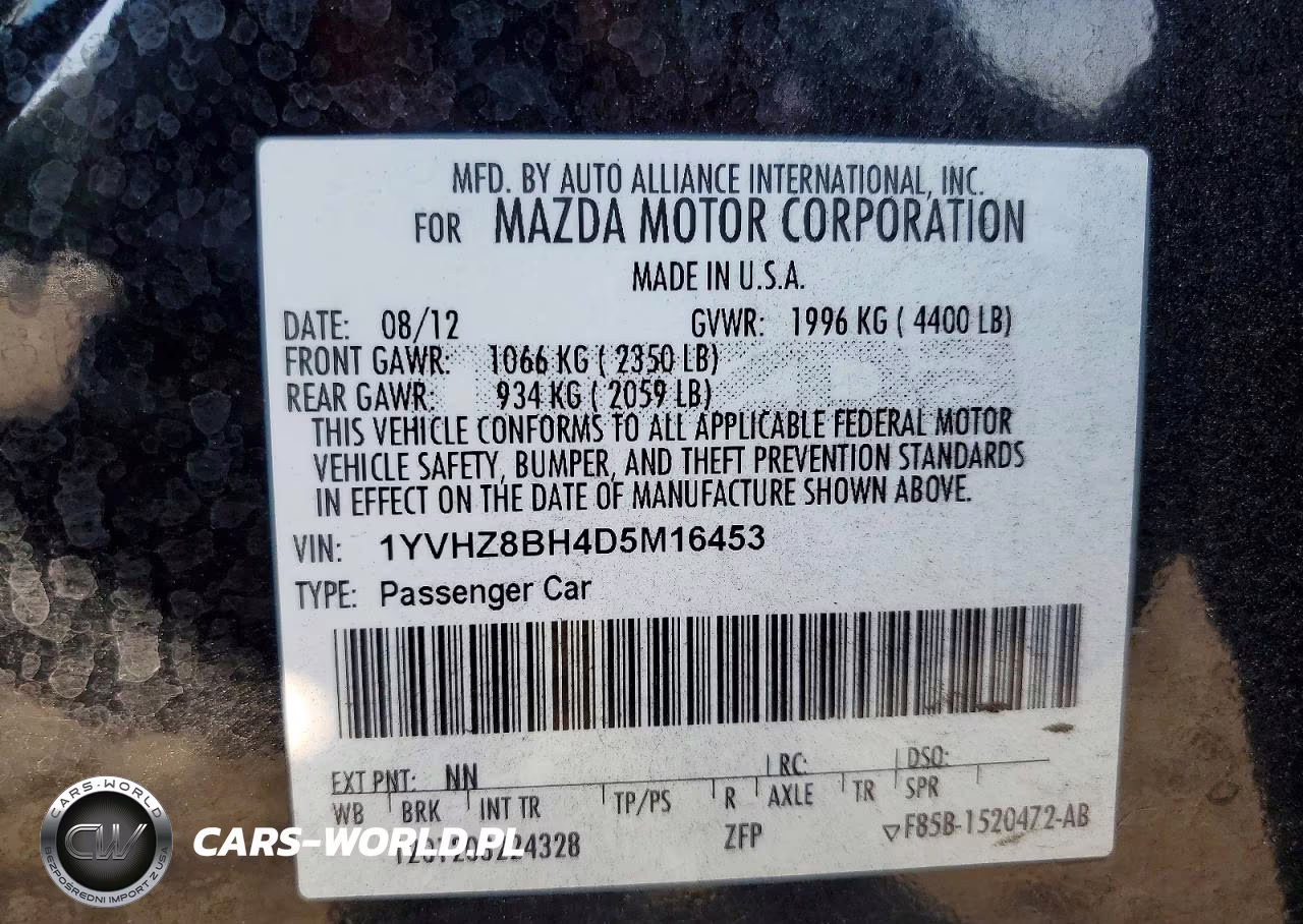2013 Mazda 6 Sport VIN:1YVHZ8BH4D5M16453 - 13
