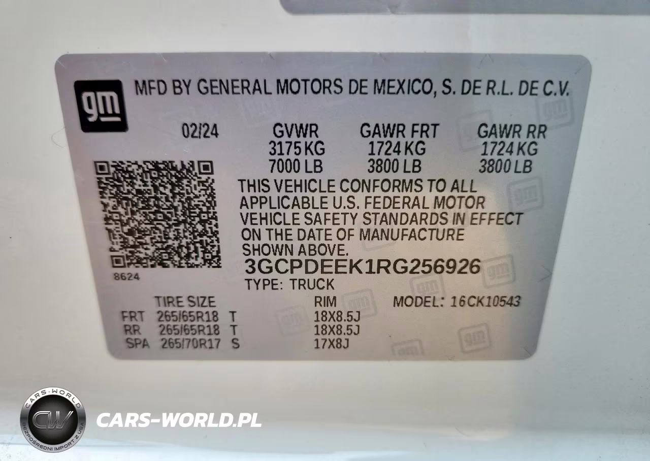 2024 Chevrolet Silverado K1500 Rst VIN:3GCPDEEK1RG256926 - 12