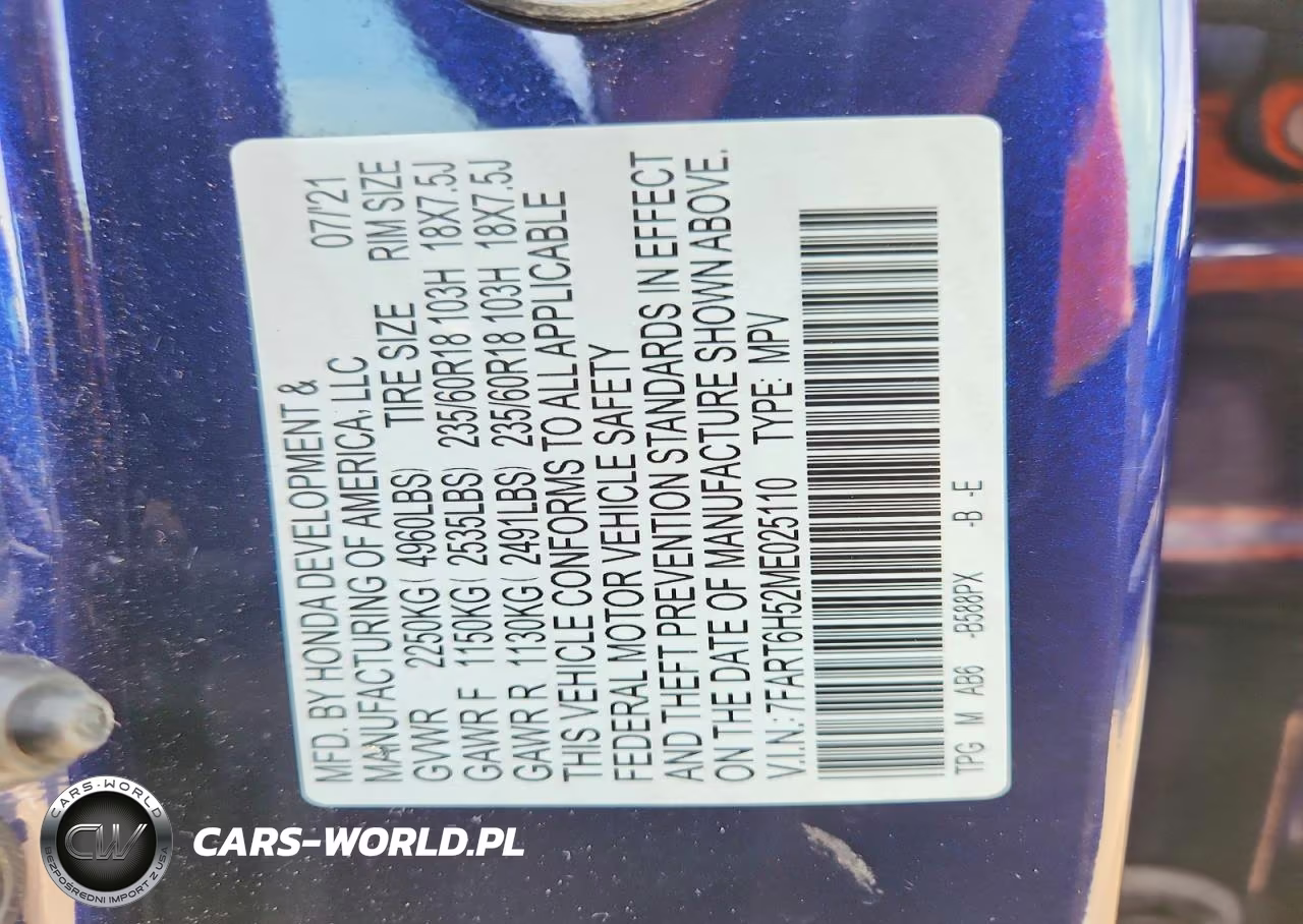 2021 Honda Cr-V Ex VIN:7FART6H52ME025110 - 13
