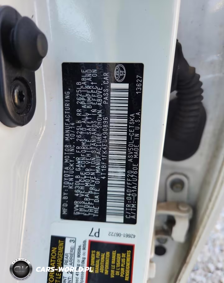2015 Toyota Camry Se VIN:4T1BF1FK4FU490896 - 12