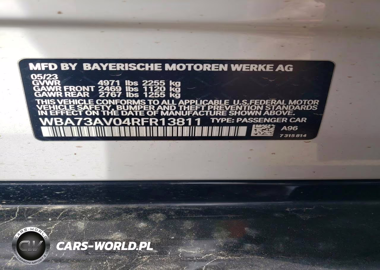 2024 BMW 430Xi Gran Coupe VIN:WBA73AV04RFR13811 - 12