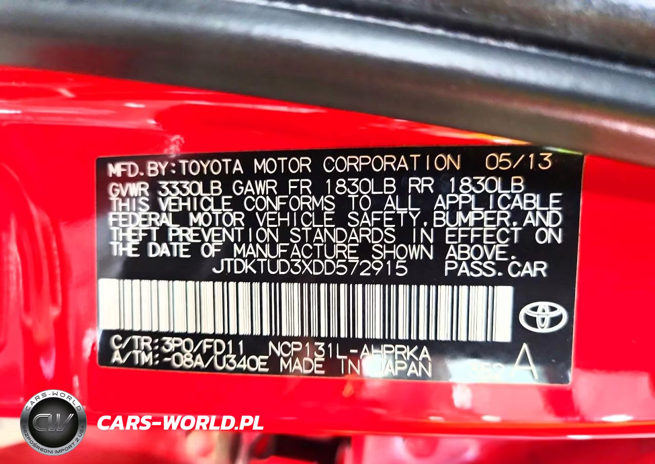 2013 Toyota Yaris 5-Door Se VIN:JTDKTUD3XDD572915 - 12