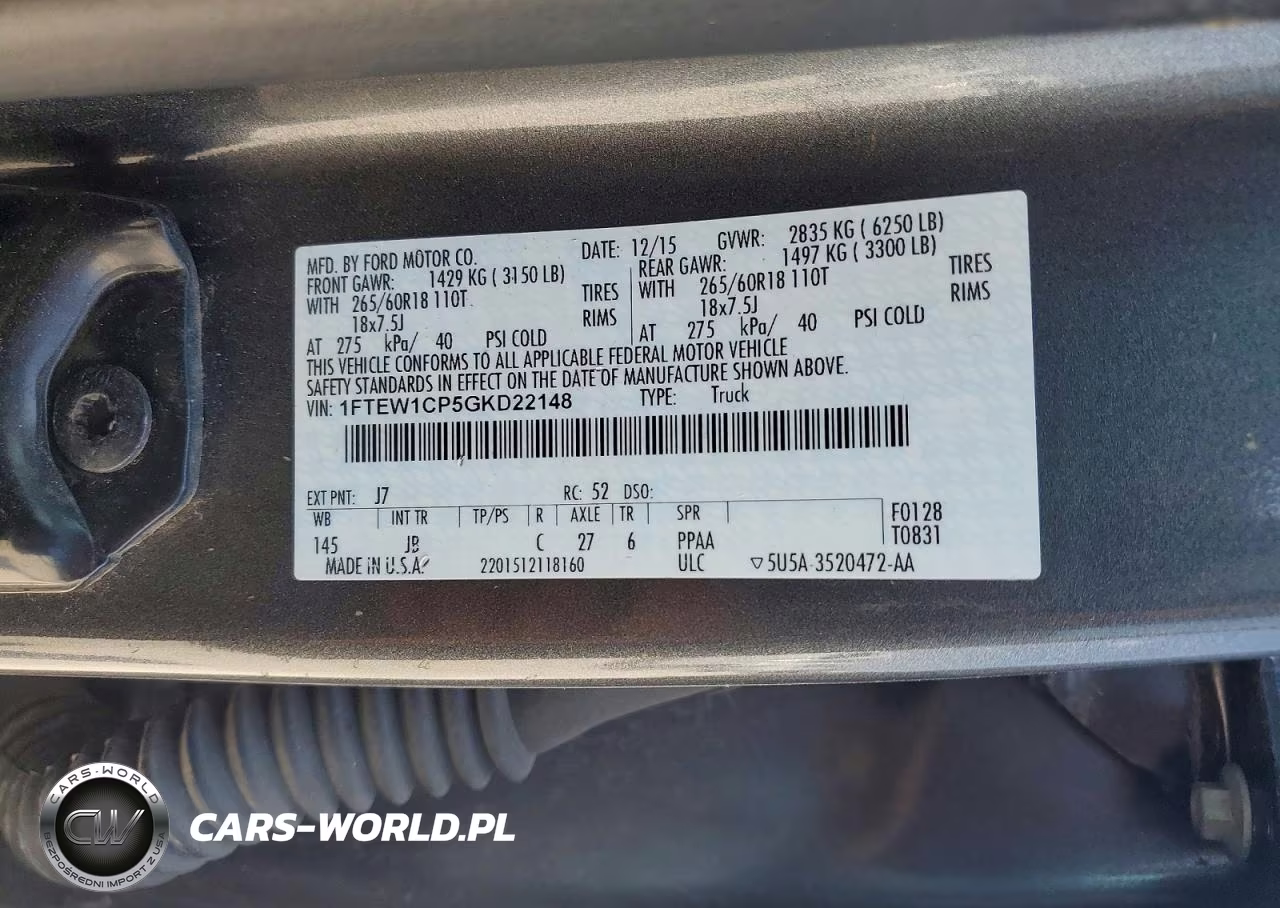 2016 Ford F150 Supercrew VIN:1FTEW1CP5GKD22148 - 12