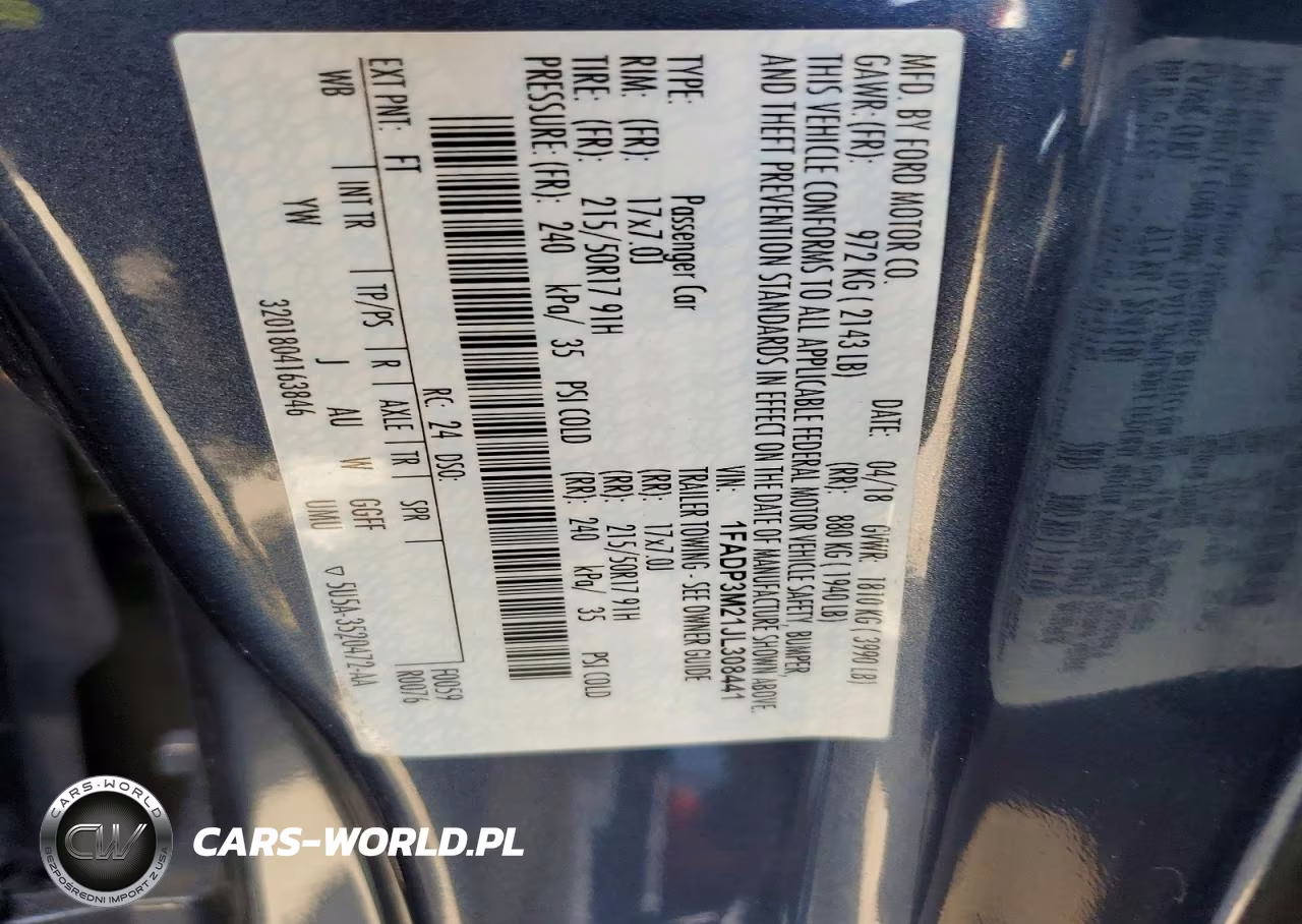 2018 Ford Focus Sel VIN:1FADP3M21JL308441 - 12