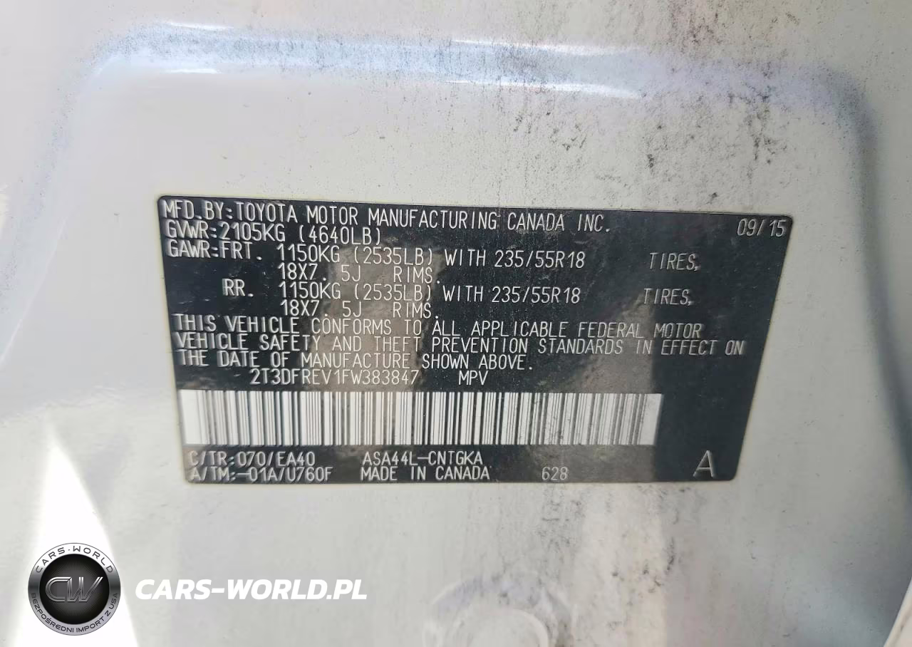 2015 Toyota Rav4 Limited VIN:2T3DFREV1FW383847 - 13