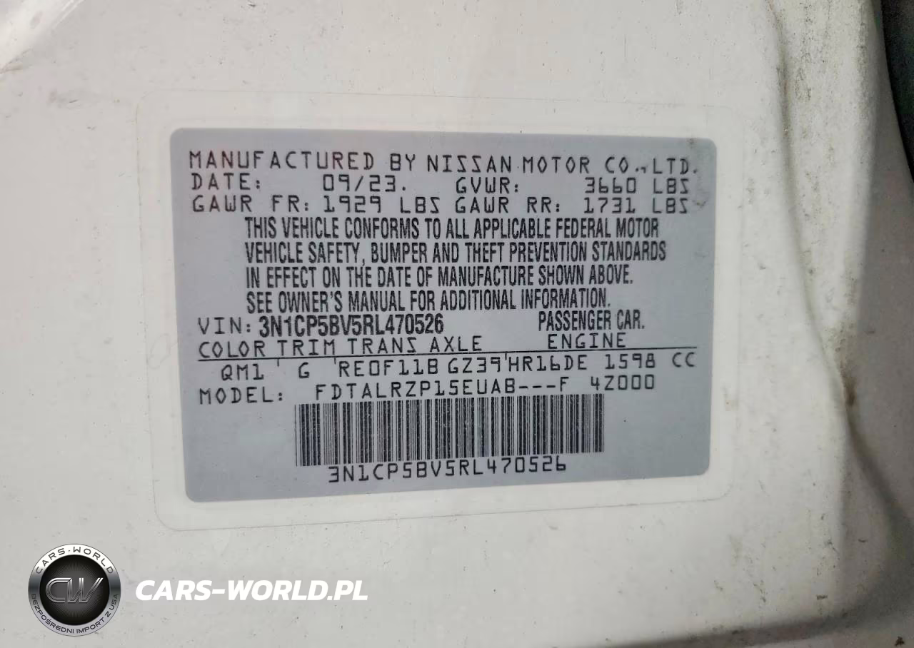 2024 Nissan Kicks S VIN:3N1CP5BV5RL470526 - 13