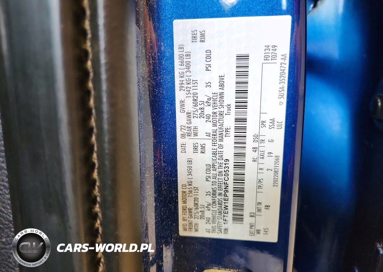 2022 Ford F150 Supercrew VIN:1FTEW1EP9NFC05319 - 12