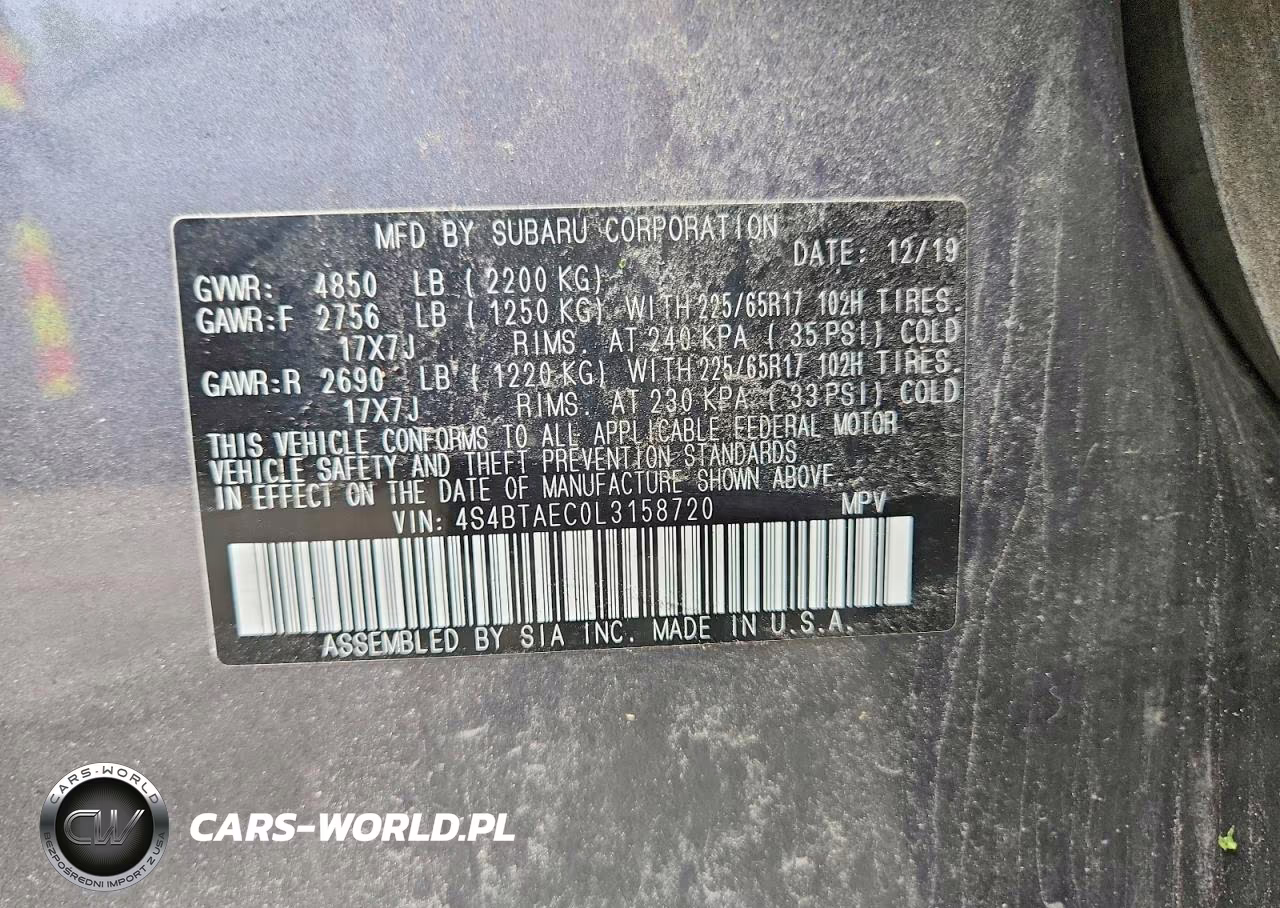 2020 Subaru Outback Premium VIN:4S4BTAEC0L3158720 - 13
