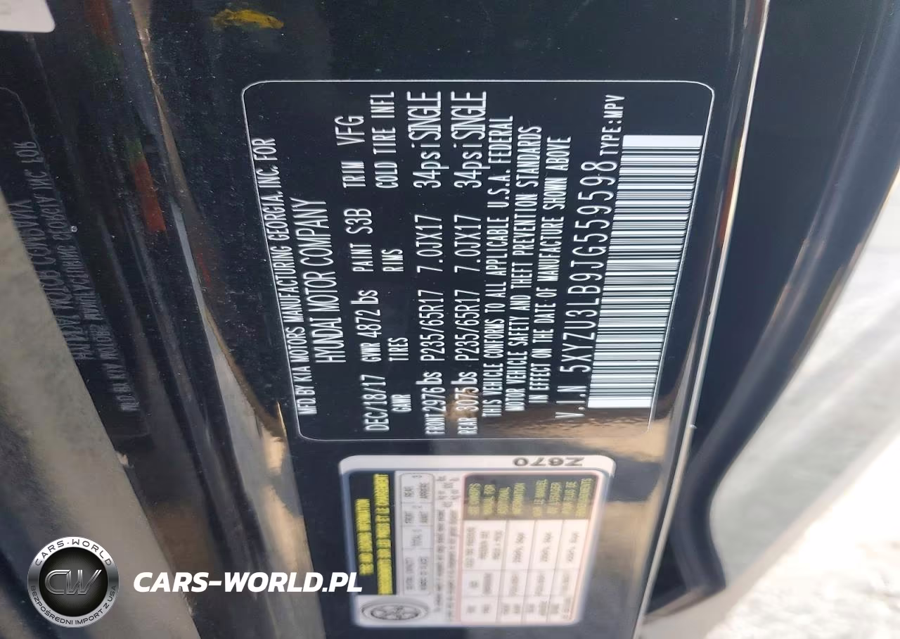 2018 Hyundai Santa Fe Sport 2.4L VIN:5XYZU3LB9JG559598 - 13