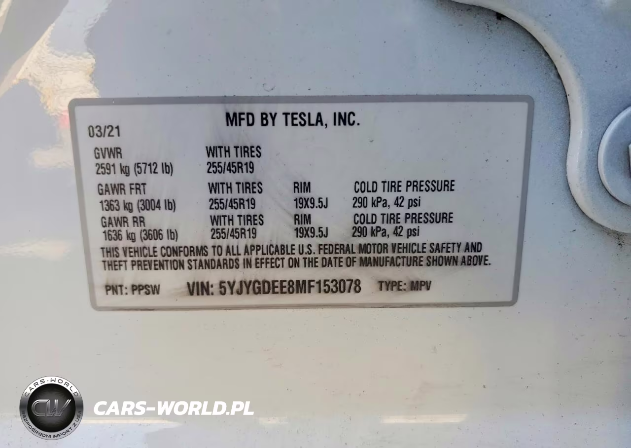 2021 Tesla Model Y VIN:5YJYGDEE8MF153078 - 12