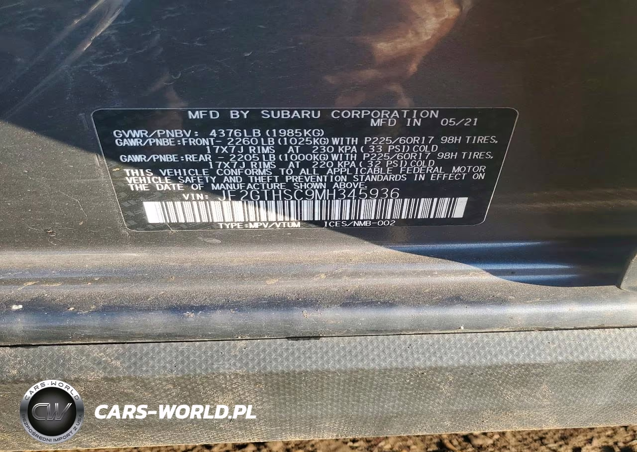 2021 Subaru Crosstrek Sport VIN:JF2GTHSC9MH345936 - 13