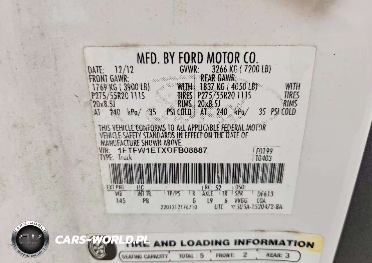 2013 Ford F150 Supercrew VIN:1FTFW1ETXDFB08887 - 12