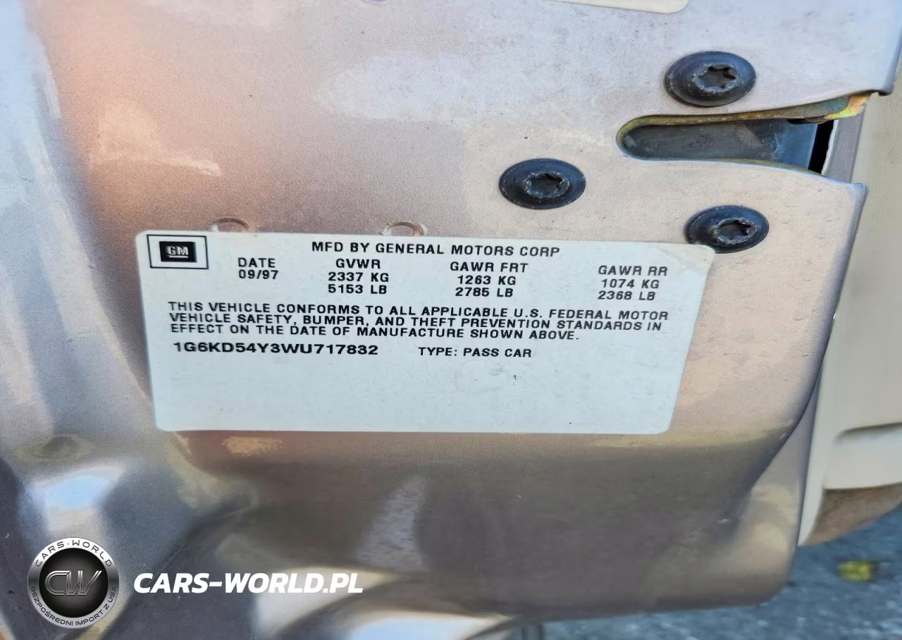 1998 Cadillac Deville VIN:1G6KD54Y3WU717832 - 12