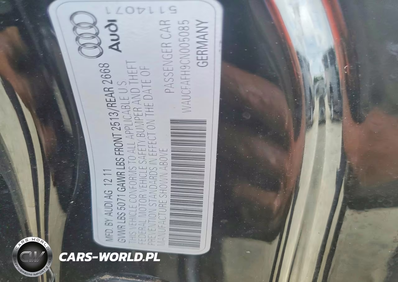 2012 Audi A5 Premium VIN:WAUCFAFH9CN005085 - 12