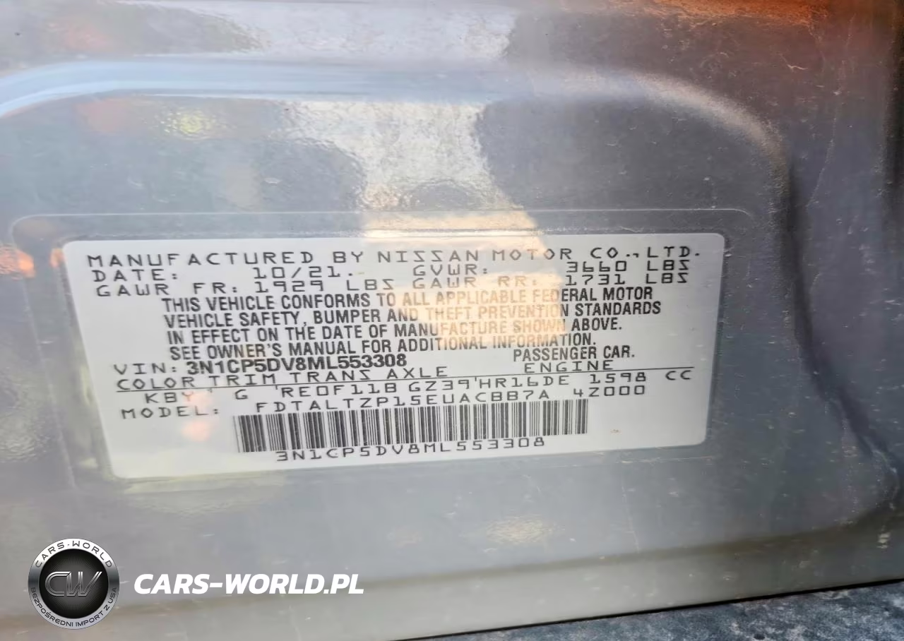 2021 Nissan Kicks Sr VIN:3N1CP5DV8ML553308 - 13
