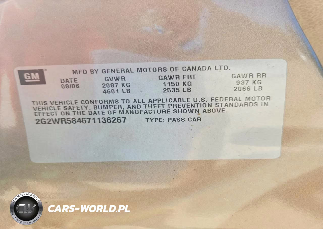 2007 Pontiac Grand Prix Gt VIN:2G2WR584671136267 - 12
