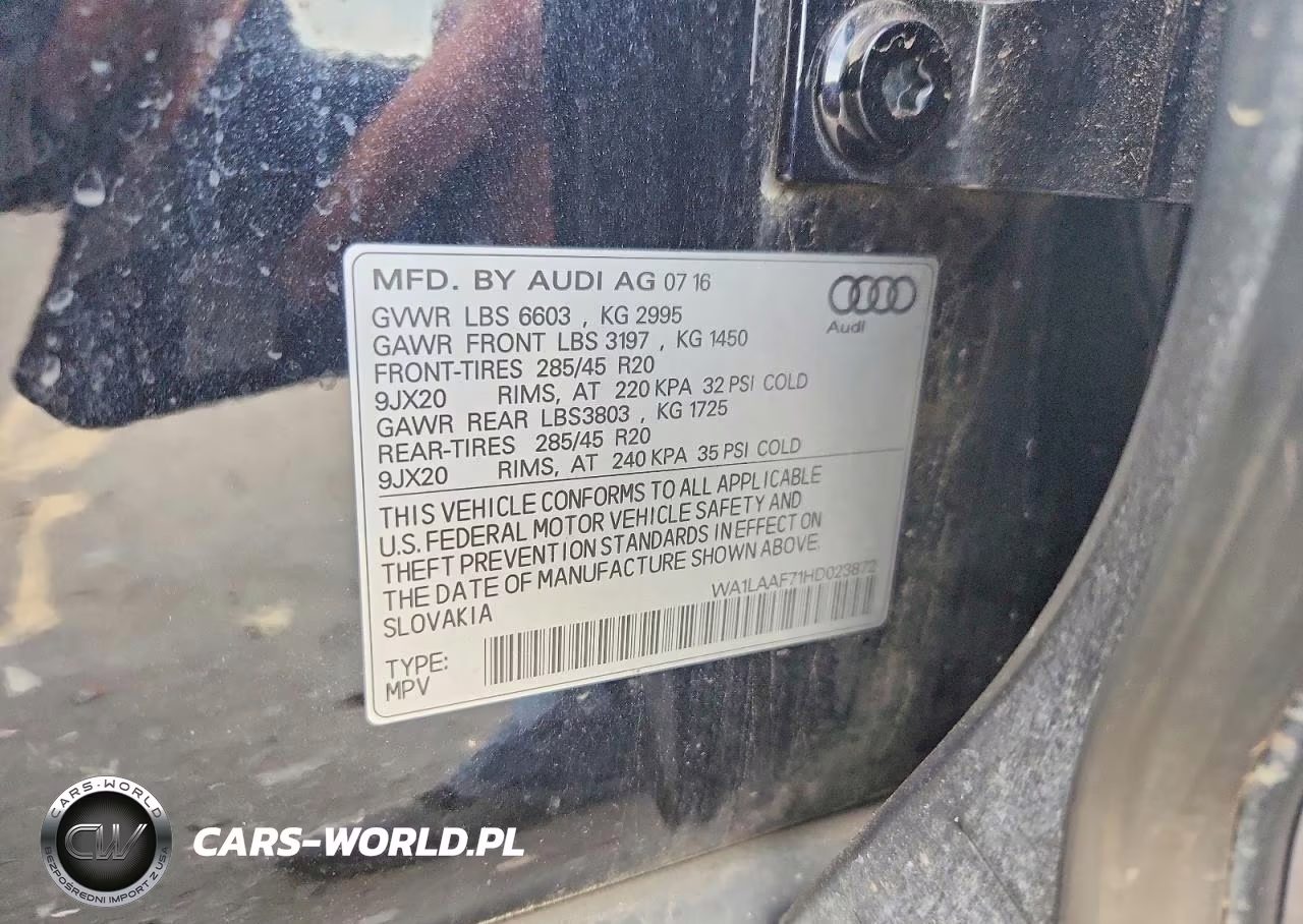 2017 Audi Q7 Premium Plus VIN:WA1LAAF71HD023872 - 13