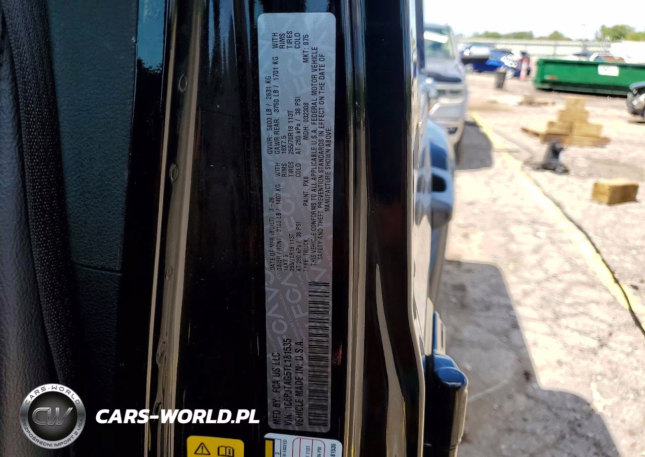 2026 Jeep Gladiator Sport VIN:1C6PJTAG5TL181535 - 13