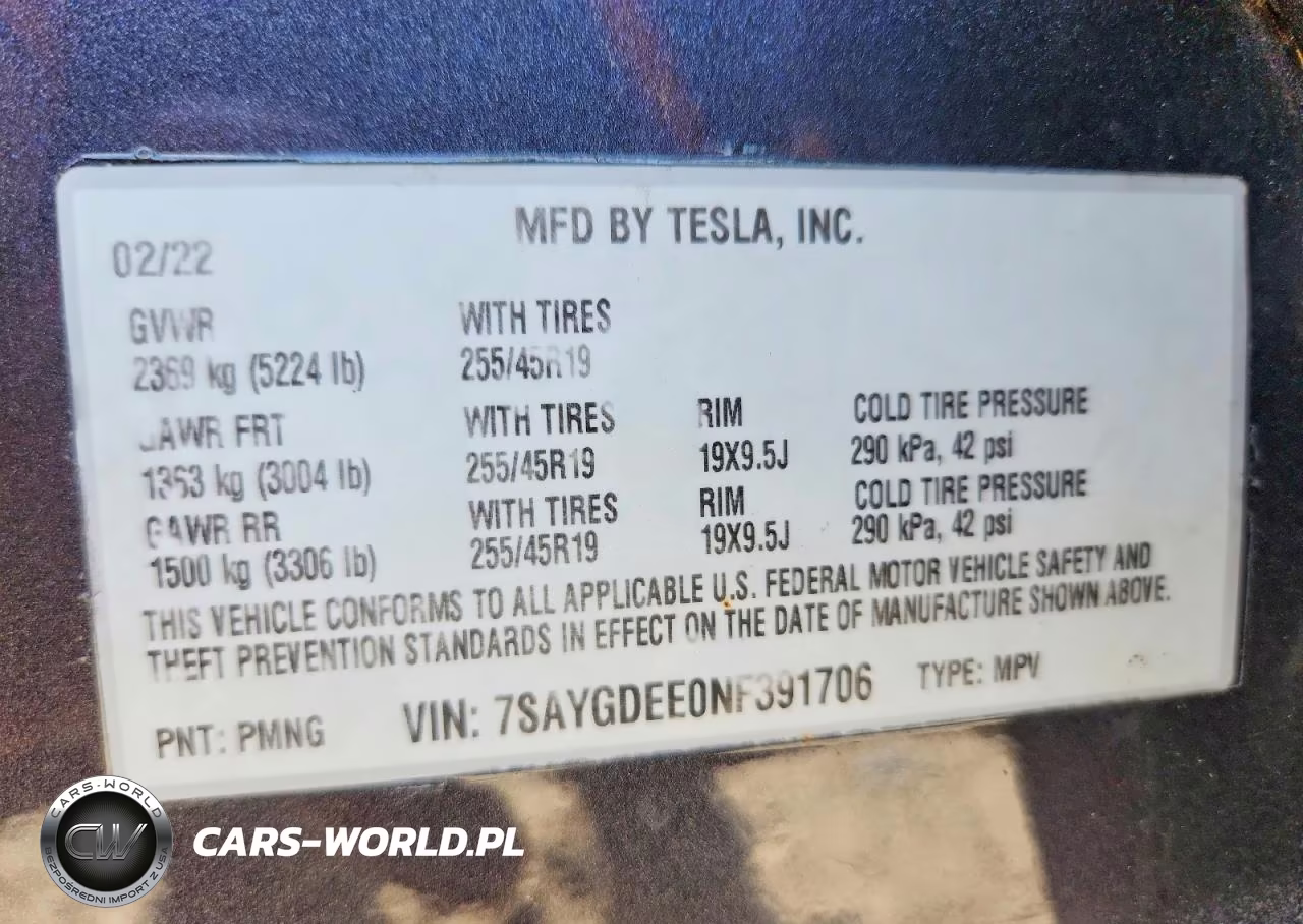 2022 Tesla Model Y VIN:7SAYGDEE0NF391706 - 14
