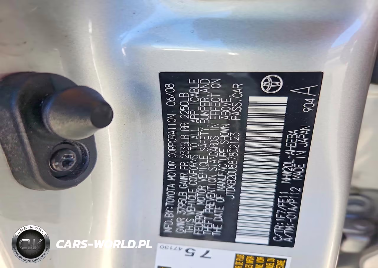 2008 Toyota Prius Base VIN:JTDKB20U887802123 - 12
