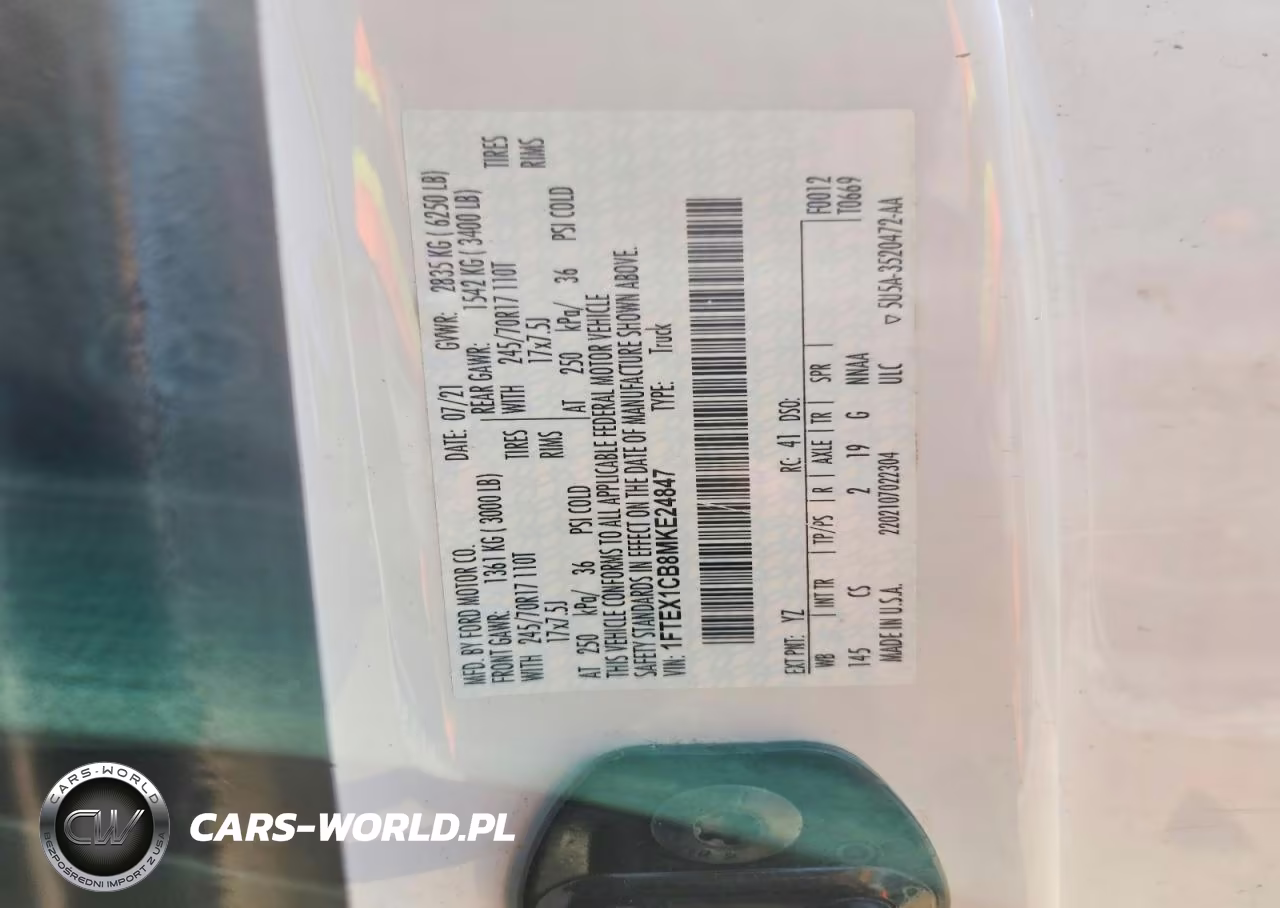 2021 Ford F150 Super Cab VIN:1FTEX1CB8MKE24847 - 12