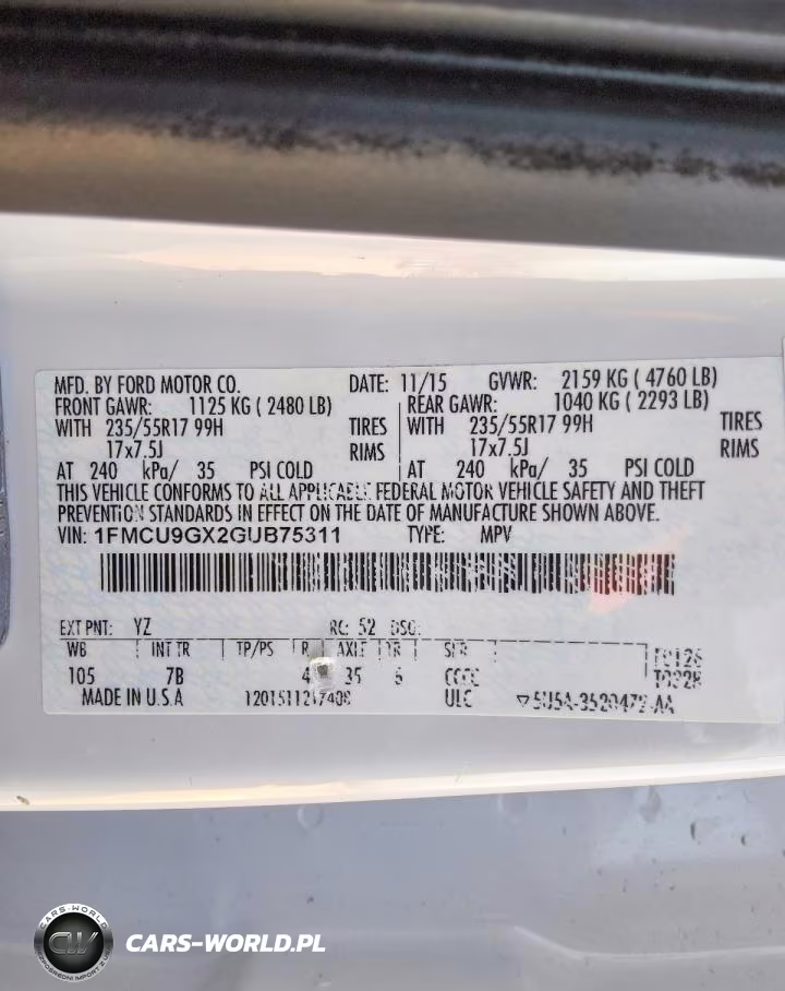 2016 Ford Escape Se VIN:1FMCU9GX2GUB75311 - 13