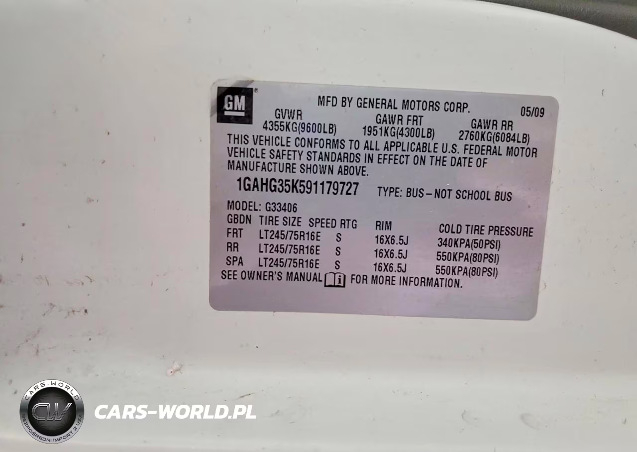 2009 Chevrolet Express G3500 VIN:1GAHG35K591179727 - 13
