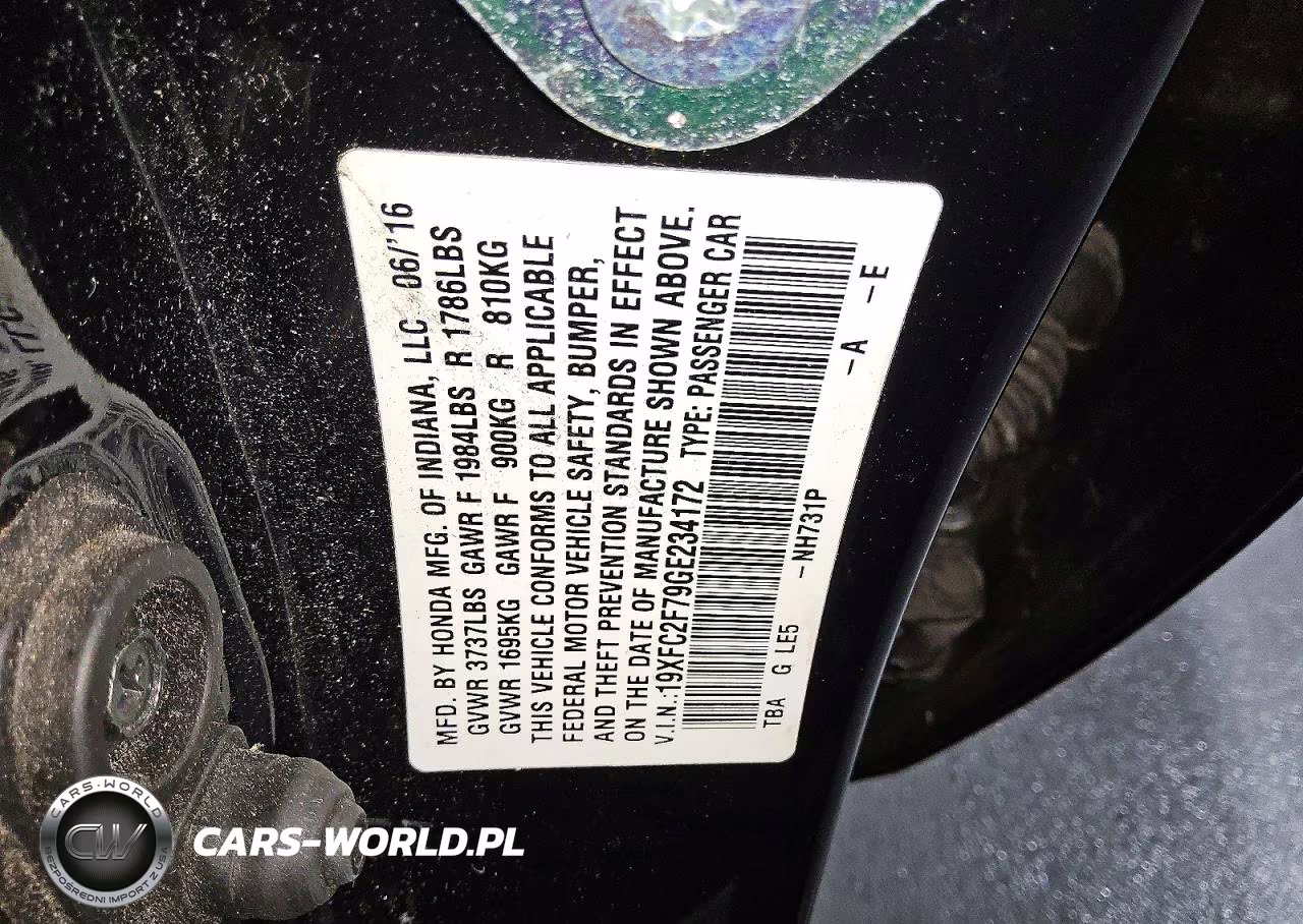 2016 Honda Civic Ex VIN:19XFC2F79GE234172 - 12
