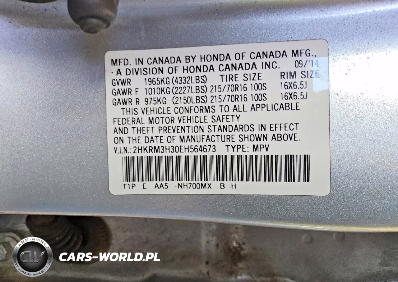 2014 Honda Cr-V Lx VIN:2HKRM3H30EH564673 - 12
