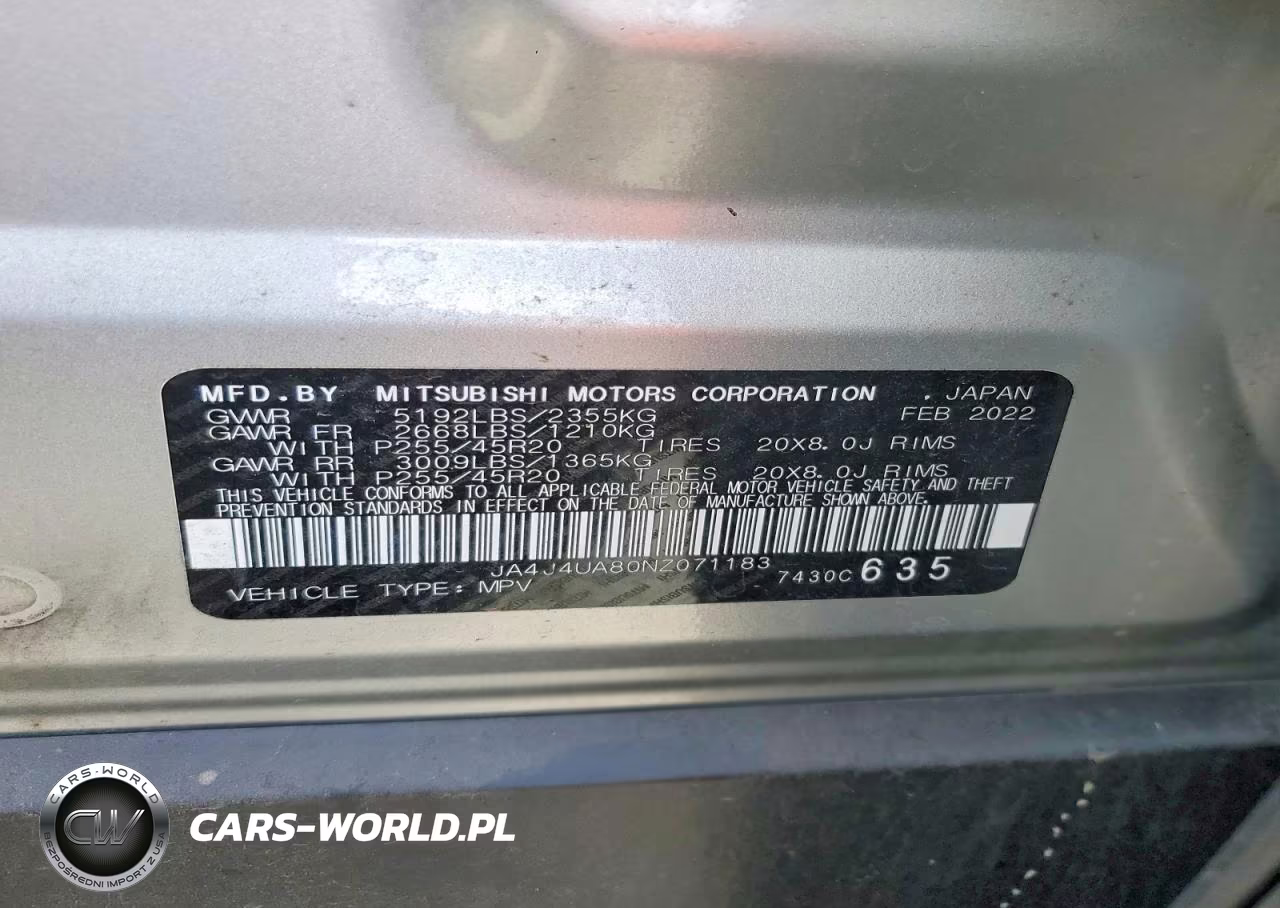 2022 Mitsubishi Outlander Se VIN:JA4J4UA80NZ071183 - 14