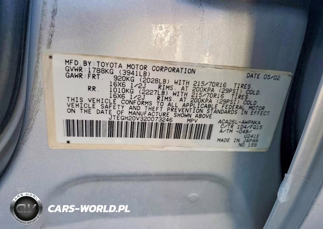 2002 Toyota Rav4 Base VIN:JTEGH20V320073246 - 13