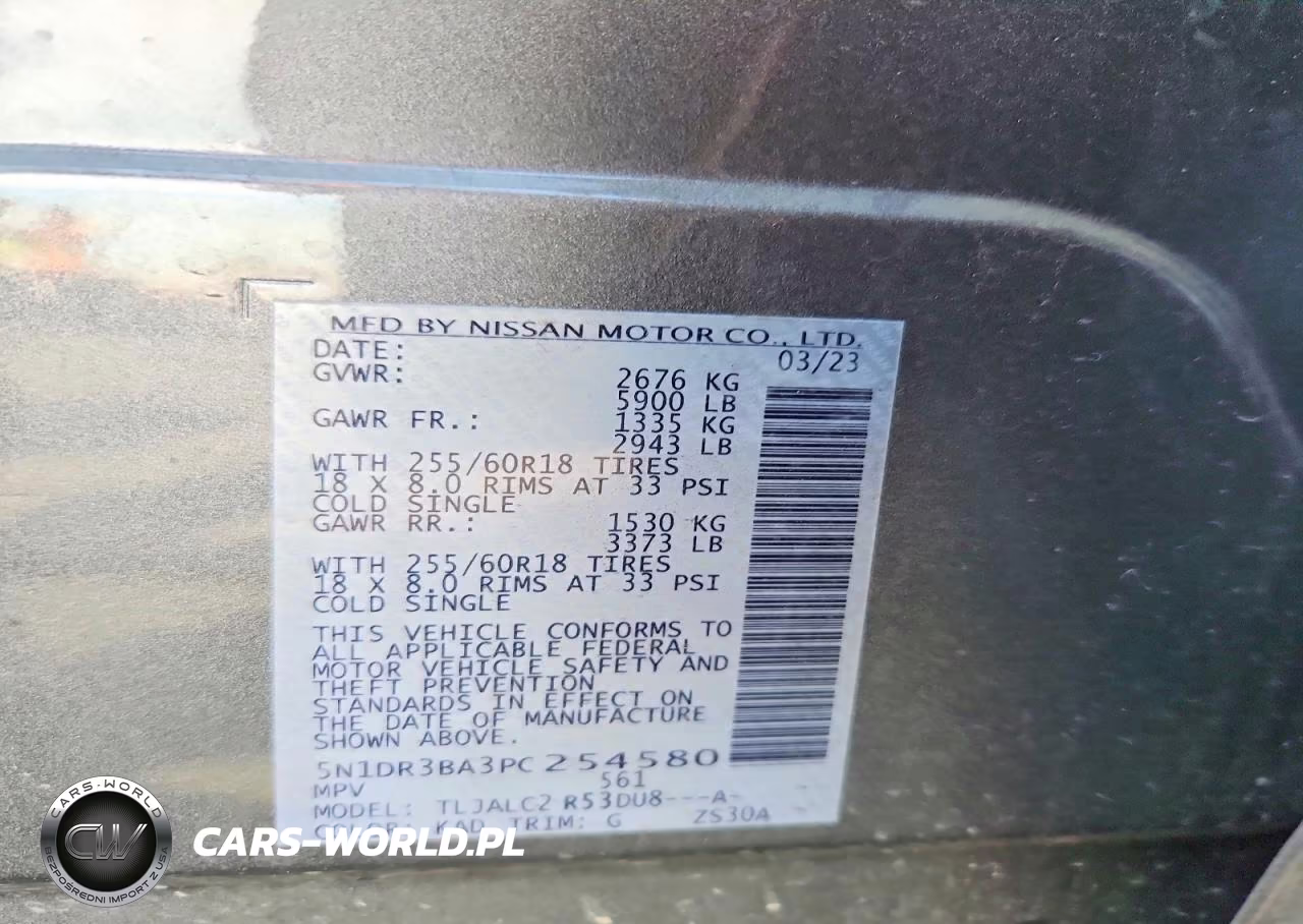 2023 Nissan Pathfinder Sv Fwd VIN:5N1DR3BA3PC254580 - 12